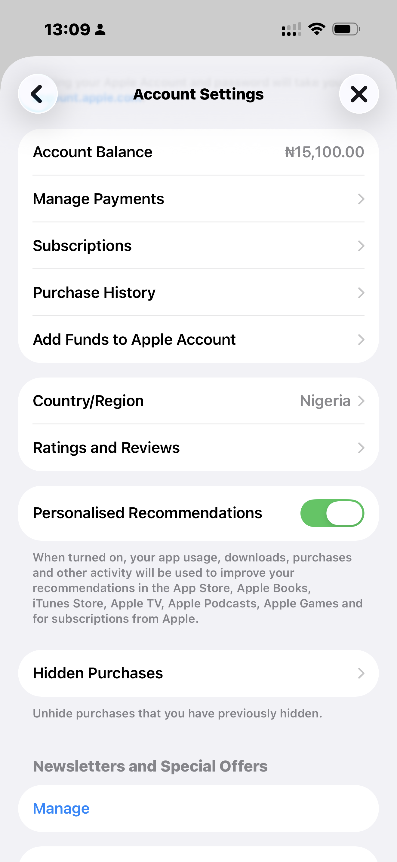 iPhone App Store Country Region 示例截图